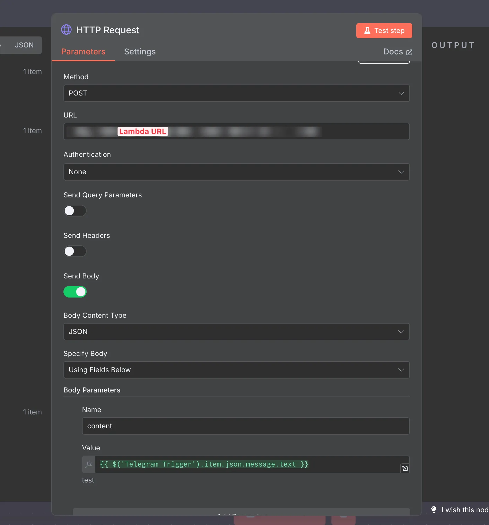 HTTP Request node