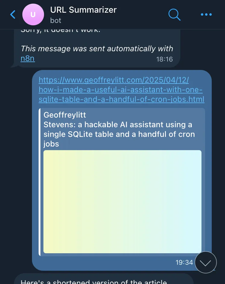 Telegram bot example
